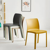 Low back Scandinavian kitchen chair made of plastic and acrylic, ideal for dining rooms